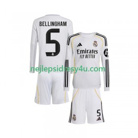 Fotbalový Dres Real Madrid Jude Bellingham 5 Dětské Domácí 2025/26 Dlouhý Rukáv